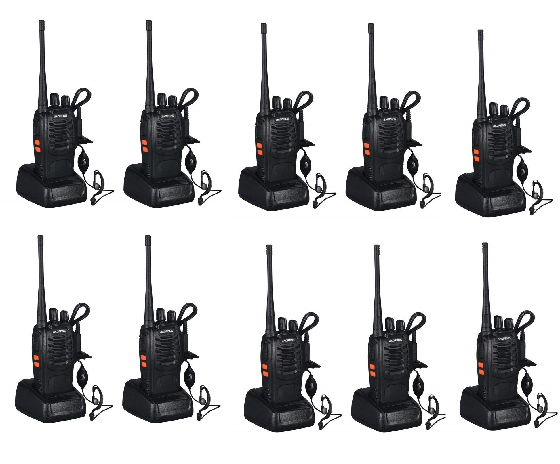 10 Talkie walkie 446mhz batterie rechargeable chargeur 16 Canaux UHF 400-470 MHz Baofeng BF-888S ECLATS DESTOCKAGE