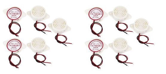 10 X Buzzer 24v 90db dispositif sonore sirene 24vcc alarme bip sfm-27 3v 4.5v 6v 9v 12v ECLATS DESTOCKAGE