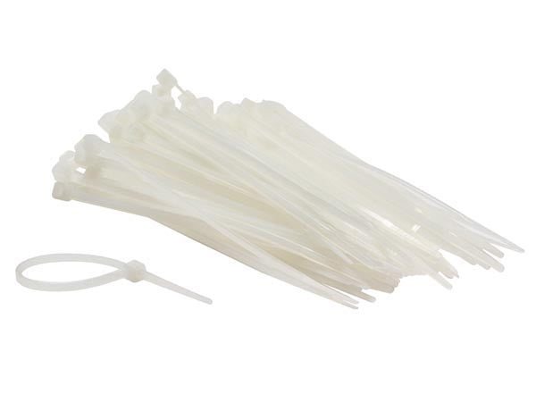 100 collier serrage risland ectw100 2.5 x 100mm nylon blanc wrap fixation perel ECLATS DESTOCKAGE