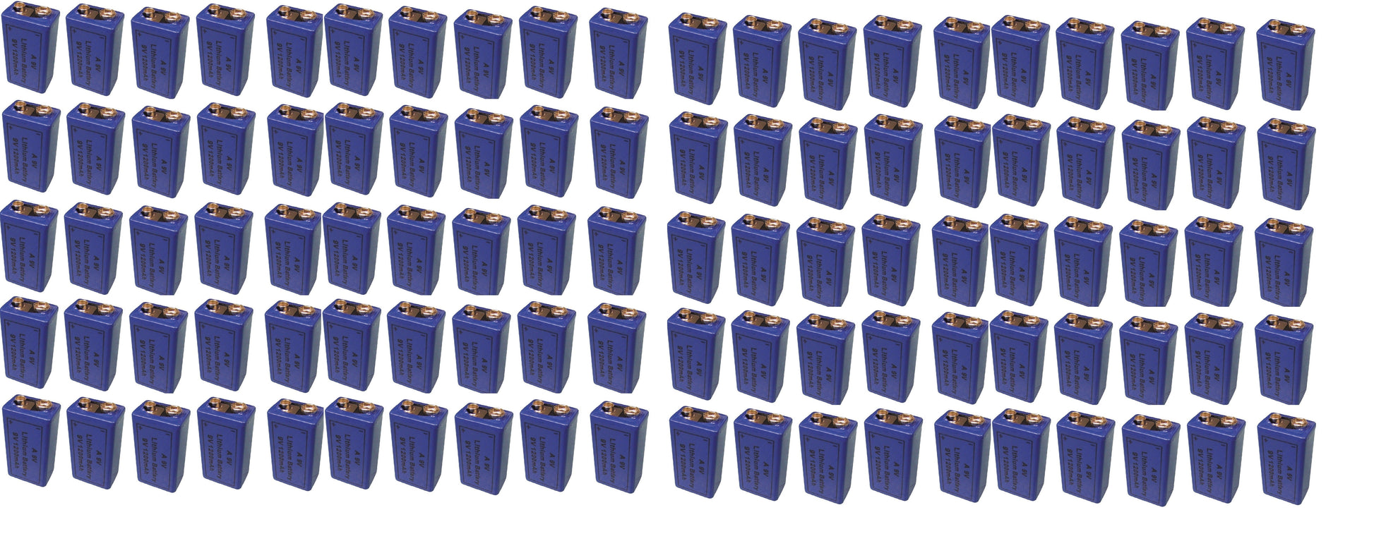 100 pile electrique 9v lithium grande capacite 1200ma 6lf22 am6 6lr61 1604a 522 mn1604 ECLATS DESTOCKAGE