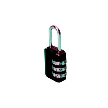 Cadenas antivol combinaison code numero 3 chiffres 25mm fermeture ouverture securisee 080749