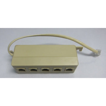 Multiprise telephonique rj11 mâle vers 5 rj11 repartiteur femelles prise telephone cordon