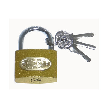 Cadenas securite 40mm 3 clefs verrou antivol barriere arceau de parking b310