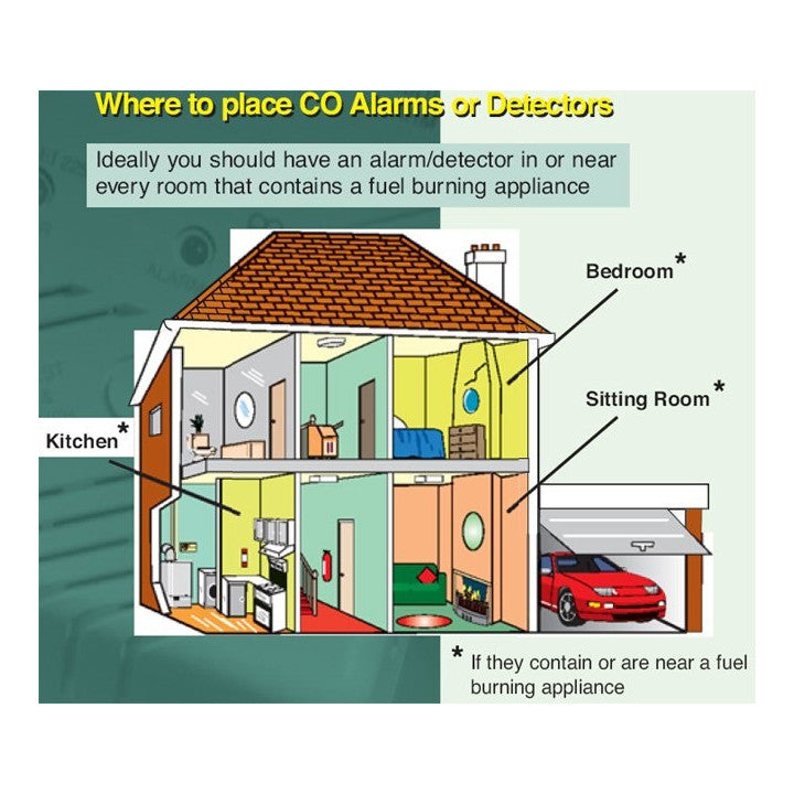 Detecteur CO monoxyde de carbone 220v gaz inodore buzzer alerte detection 230v 240v gd-701