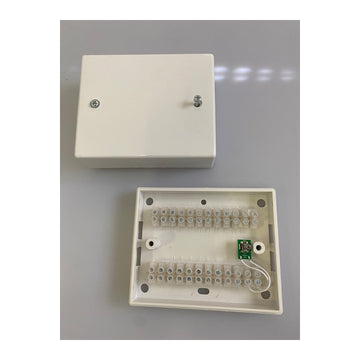 Boite jonction autoprotegee PVC 102x125x48mm boite derivation 24 plots jb30 boitier raccordement alarme telephonie