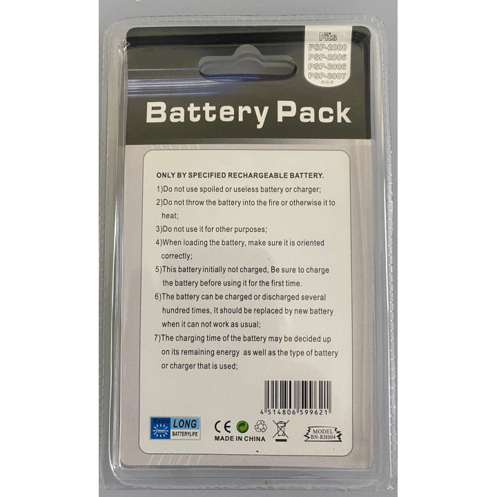 Batterie lithium 3.6v 3600mah psp 2000 3000 ds lite gameboy nintendo psp2000 psp3000 slim plate