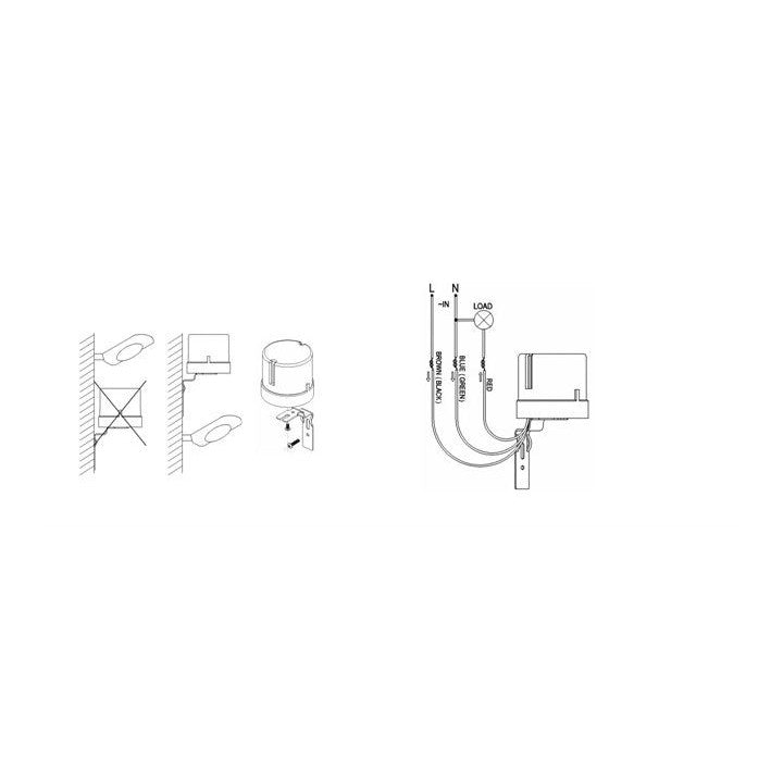 Interrupteur crepusculaire 25a 220v 230v cellule photo electrique st303 eclairage automatique