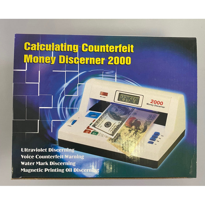 Detecteur uv sonore faux billets banque calculatrice detection dp-2000