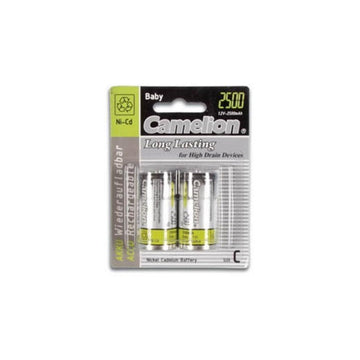 Batterie rechargeable 1.2v 2.5a cadmium nickel r14c les 2 piles nr14c lr14 mn1400 accu