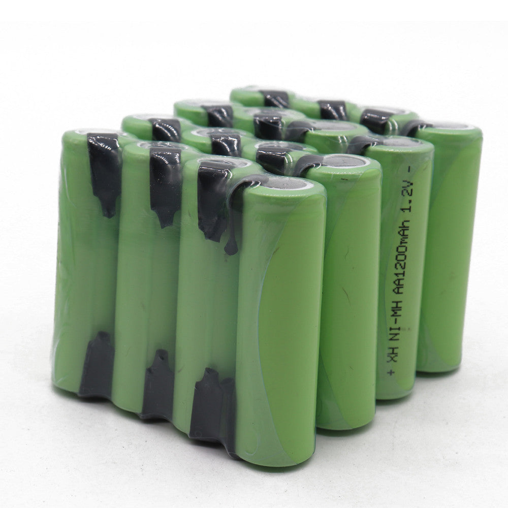 16 Batterie rechargeable 1200mah 2A 1.2v lr06 cosse aa am3 lr6 ni-mh avec patte pour rasoir brosse dent ECLATS DESTOCKAGE