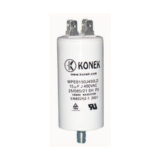 Condensateur de demarrage moteur 15µf 15 mf 450v sue15u double cosse faston 6.mm m8 cbb60