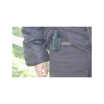 Etui cuir bombe lacrymo 25 ml pour gaz lacrymogène aerosol spray defense gazpm gelpm gppm