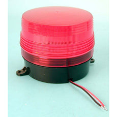 Flash alarme electronique xenon 6v 12v couleur rouge haa100r esb-100 ø100x80mm ip 65
