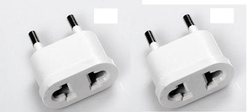 2 Adaptateur blanc prise electrique secteur voyage us vers fiche euro chine japon canada - ECLATS DESTOCKAGE