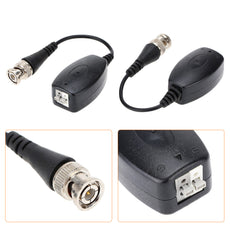 2 Adaptateur BNC Mâle Coaxial Balun Vidéo Connecteur CCTV Caméra bornier à 2 broches NV-205L