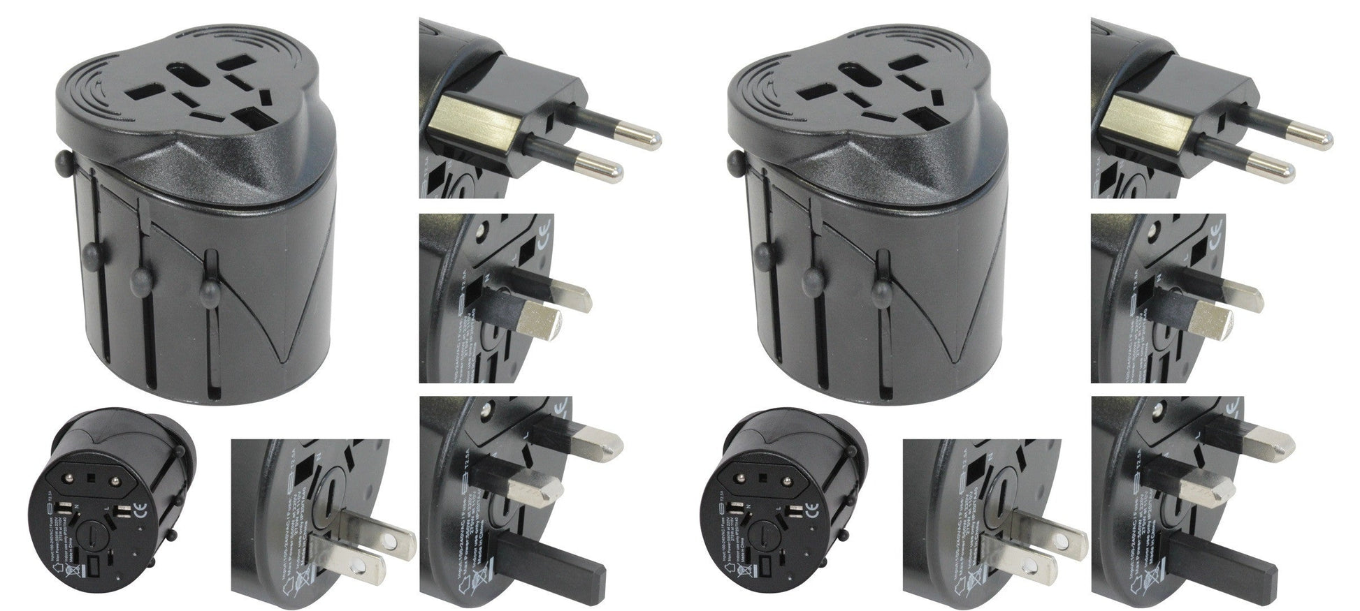 2 Adaptateur universel secteur prise electrique voyage 150 pays europe hq-travel11 usa uk japon suisse ECLATS DESTOCKAGE