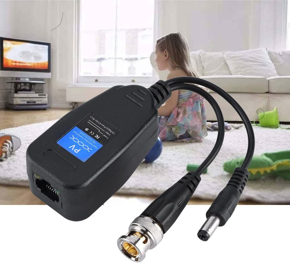 2 Adaptateurs BNC Mâle Coaxial Balun alim vidéo CCTV Caméra bornier à 2 broches - ECLATS DESTOCKAGE