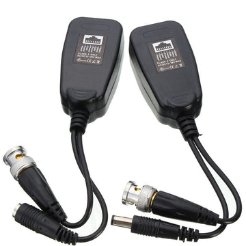 2 Adaptateurs Mâle BNC Coaxial Balun alim vidéo CCTV Caméra bornier à 2 broches - ECLATS DESTOCKAGE