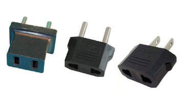 2 adaptateurs secteur voyage 220v euro vers 110v 1 adaptateur 110/220v prise mâle americain europe - ECLATS DESTOCKAGE
