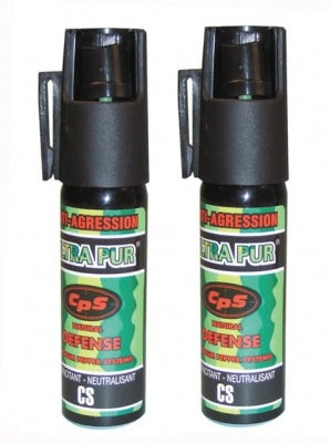 2 aerosols de defense gaz paralysant poivre 25ml repousse chien bombe lacrymogene pepper spray ECLATS DESTOCKAGE