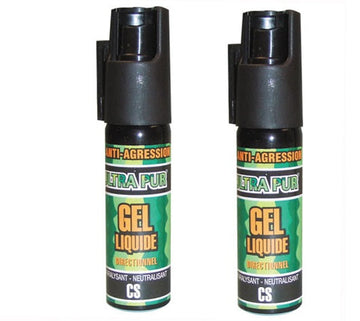 2 aerosols de defense gel paralysant cs 100 25ml arme bombe gelpm lacrymogène spray police securite ECLATS DESTOCKAGE