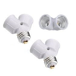 2 Agrandisseur adaptateur 2 x E27 pour culot lampe douille E27 doubleur eclairage 12v 24v 220v ECLATS DESTOCKAGE