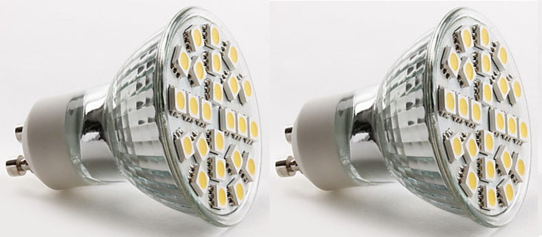 2 ampoule gu10 24 led basse conso 220v 240v 3w 4w 5w 6w smd 5050 spot blanc chaud eclairage lumiere ECLATS DESTOCKAGE