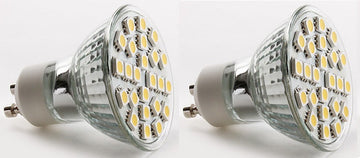 2 ampoule gu10 24 led basse conso 220v 240v 3w 4w 5w 6w smd 5050 spot blanc chaud eclairage lumiere ECLATS DESTOCKAGE