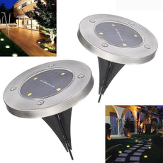 2 Ampoule solaire enterrée 4 led Projecteur de jardin chemin Réverbère patio parc terrasse balcon