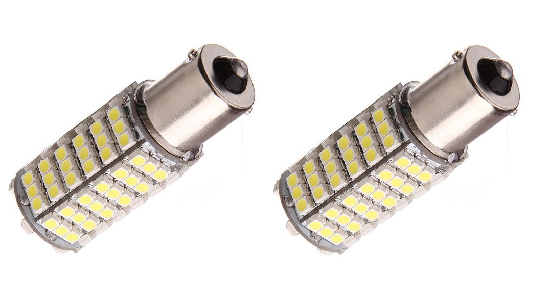 2 ampoules ba15s 120 led 12v 6w 7w p21w auto b15 ba15 1210 smd blanc lumiere gyrophare - ECLATS DESTOCKAGE