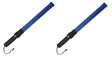 2 Baton bleu signal lumineux chemin de fer sncf circulation train chef de gare ECLATS DESTOCKAGE