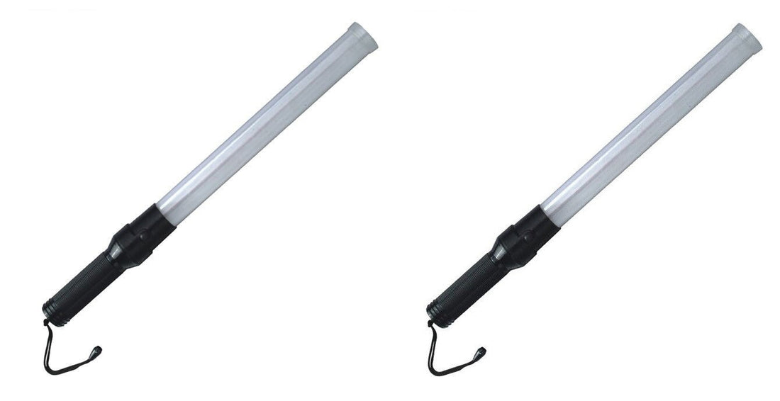 2 Baton lumineux blanc transparent signalisation police route circulation voiture automobile avion ECLATS DESTOCKAGE