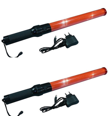 2 eclairage lumineux GM torche rechargeable rouge signalisation police route circulation voiture avion ECLATS DESTOCKAGE