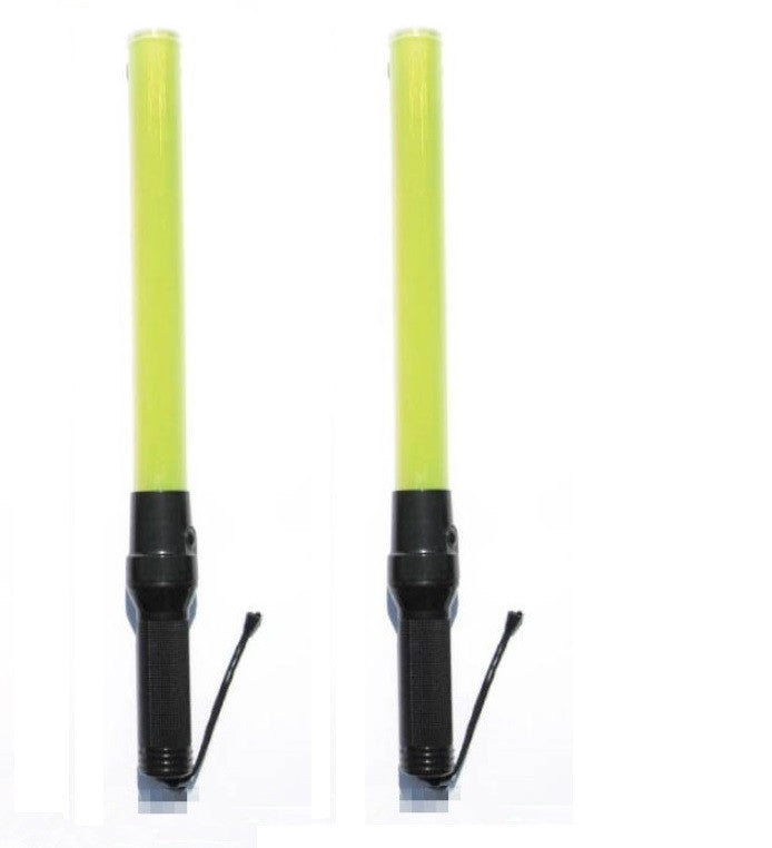 2 Baton lumineux jaune signalisation police route circulation voiture automobile avion ECLATS DESTOCKAGE