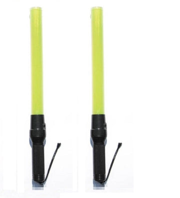2 Baton lumineux jaune signalisation police route circulation voiture automobile avion ECLATS DESTOCKAGE