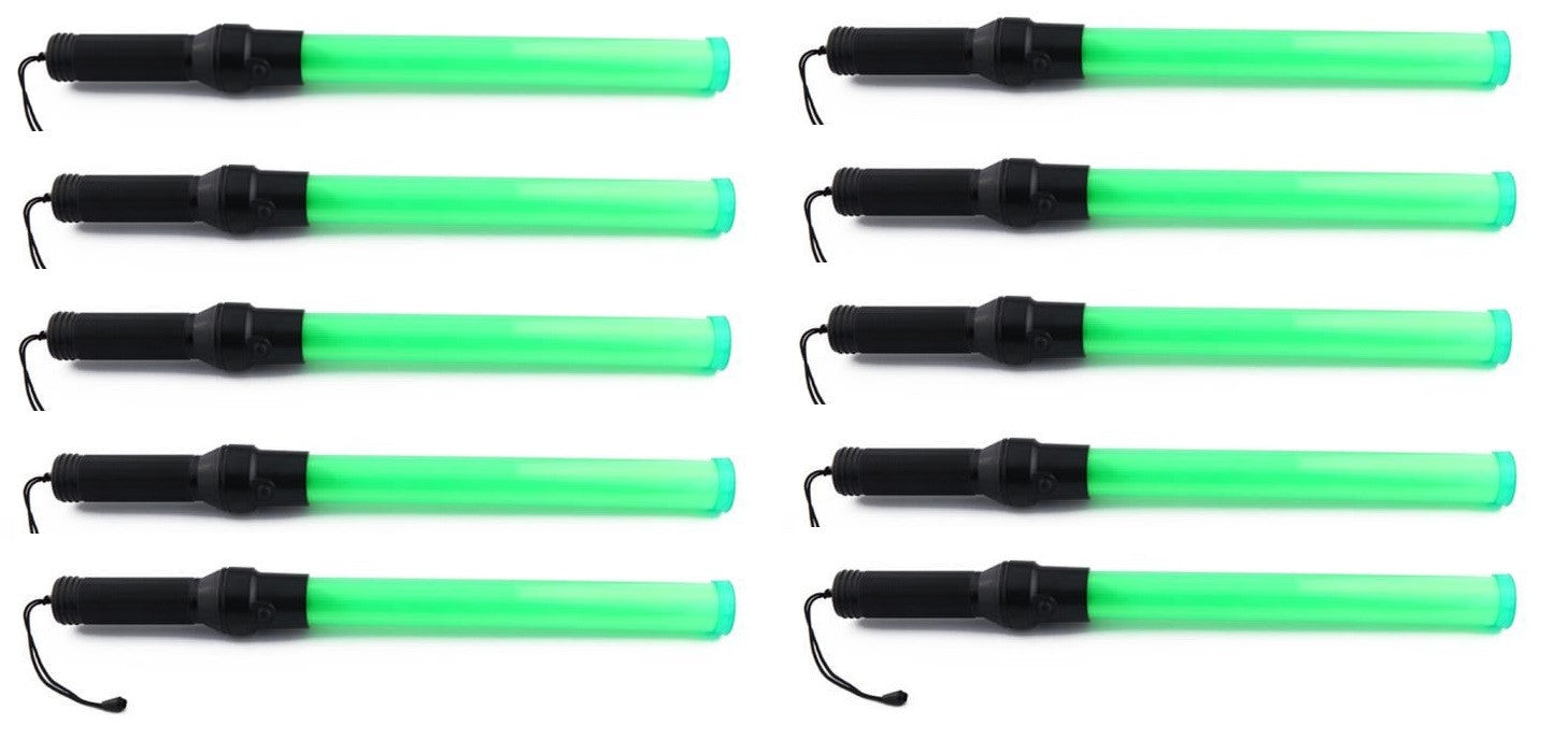 10 Baton police signalisation vert lumineux route circulation automobile ECLATS DESTOCKAGE