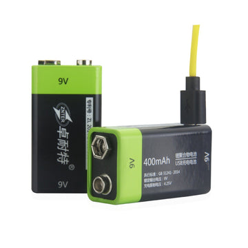 2 Batterie rechargeable au lithium usb znter S19 9v 6f22 400mAh - ECLATS DESTOCKAGE