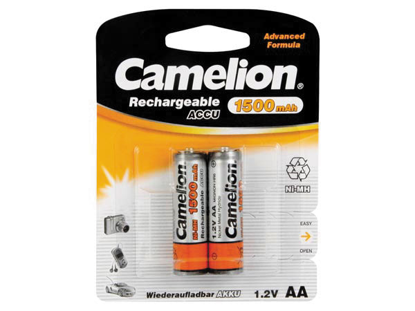 2 batteries rechargeable 1.2v 1500ma aa am3 pile lr06 lr6 e91 mn1500 815 4006 hr6c nickel cd nr6c ECLATS DESTOCKAGE