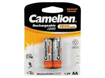 2 batteries rechargeable 1.2v 1500ma aa am3 pile lr06 lr6 e91 mn1500 815 4006 hr6c nickel cd nr6c ECLATS DESTOCKAGE