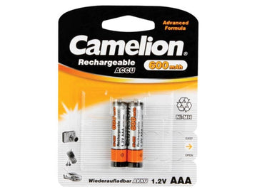 2 batteries rechargeable nimh pile accu aaa/lr3 lr03 1.2v 600mah hr3c accumulateur ni mh 500ma ECLATS DESTOCKAGE