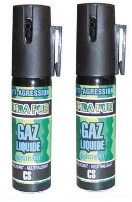 2 bombe lagrymogene gazpm aerosols de defense gaz spray paralysant cs 2% 25ml antiagression securit ECLATS DESTOCKAGE