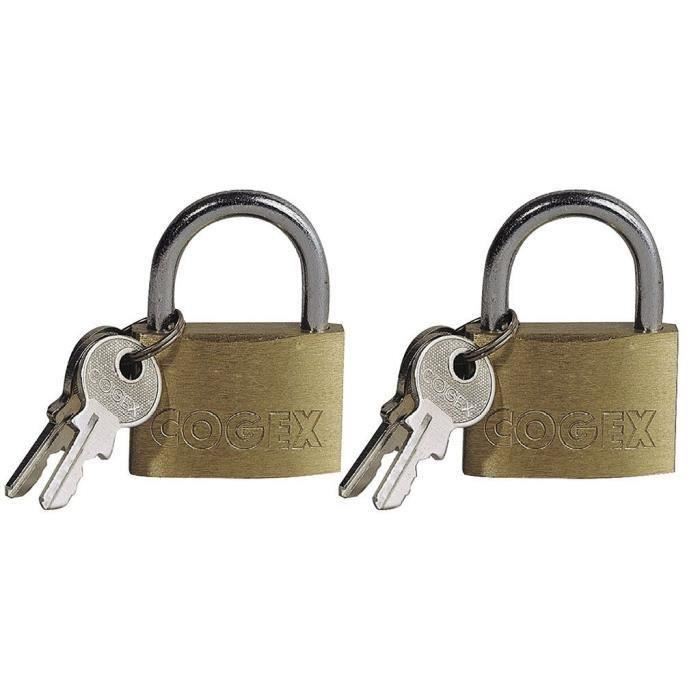 2 cadenas 30 mm + 2 clef avec les memes clef serrure identique 80614 ECLATS DESTOCKAGE