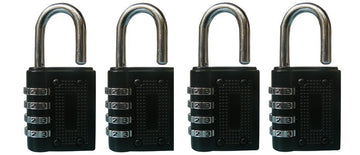 4 Cadenas combinaison 4 chiffres code numero antivols 43mm fermeture ouverture securisee ECLATS DESTOCKAGE