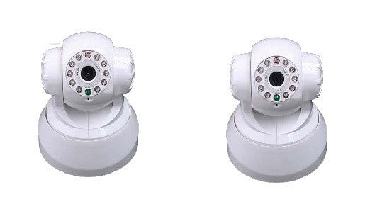 2 cameras ip motorisé wifi sans fil iphone blackberry couleur audio pan tilt detecteur mouvement ECLATS DESTOCKAGE
