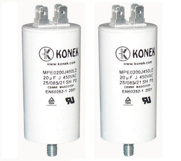 2 Condensateur 20mf 20 mf micro farad 450v 50/60 hz BFC51 - 9210028B5 (BRANDT) cosse am ECLATS DESTOCKAGE