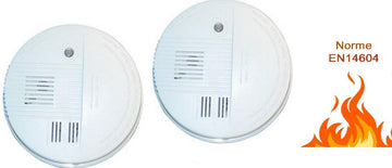 2 detecteur de fumée incendie en 14604 electronique 9v buzzer alarme detection temperture autonome ECLATS DESTOCKAGE