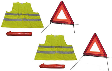 2 kit securite voiture triangle gilet réfléchissant 7170111 ce en 471 route signalisation r27 en11 ECLATS DESTOCKAGE