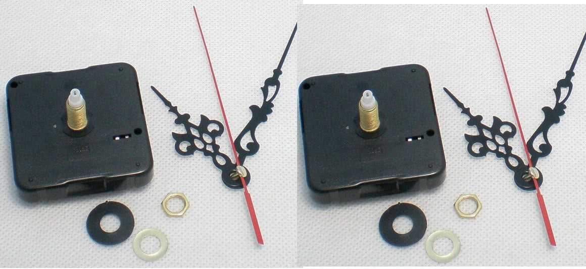 2 mecanisme d horloge a quartz avec aiguilles axe 8mm compatible 4mm 5mm pas de clip fixation au mur ECLATS DESTOCKAGE
