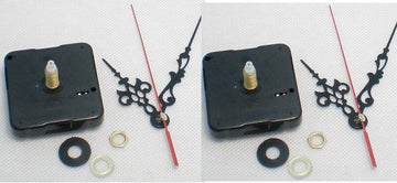 2 mecanisme d horloge a quartz avec aiguilles axe 8mm compatible 4mm 5mm pas de clip fixation au mur ECLATS DESTOCKAGE