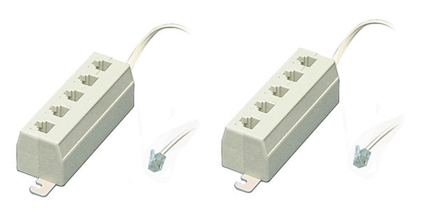 2 multiprises repartiteur telephonique rj11 mâle vers 5 rj11 tel-0030 femelles ECLATS DESTOCKAGE